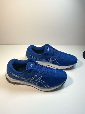ASICS Blue Running Shoes Mens Size 10.5 Athletic Sneakers Comfort Trainer Gym